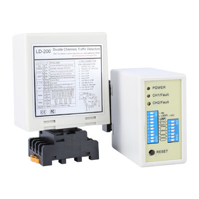 เครื่องตรวจจับวงจรรถยนต์ LD-200 ช่องสอง พร้อมระยะ 20-2000uh และพลังงาน 110-240VAC สําหรับควบคุมการเข้าถึงที่จอดรถ