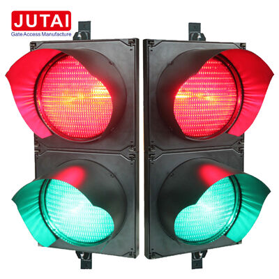ไฟสัญญาณจราจร LED สีแดงและเขียว JUTAI JD112HF-C ขนาด 100 มม. พร้อมการป้องกัน IP65 สำหรับไม้กั้นที่จอดรถและการควบคุมการเข้าออกของยานพาหนะ