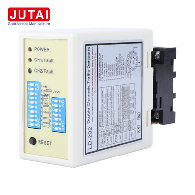 เครื่องตรวจจับลูปยานพาหนะแบบสองช่องสัญญาณ LD-200 LD-202 รุ่น AC DC สำหรับไม้กั้นรถยนต์และการตรวจจับทิศทาง